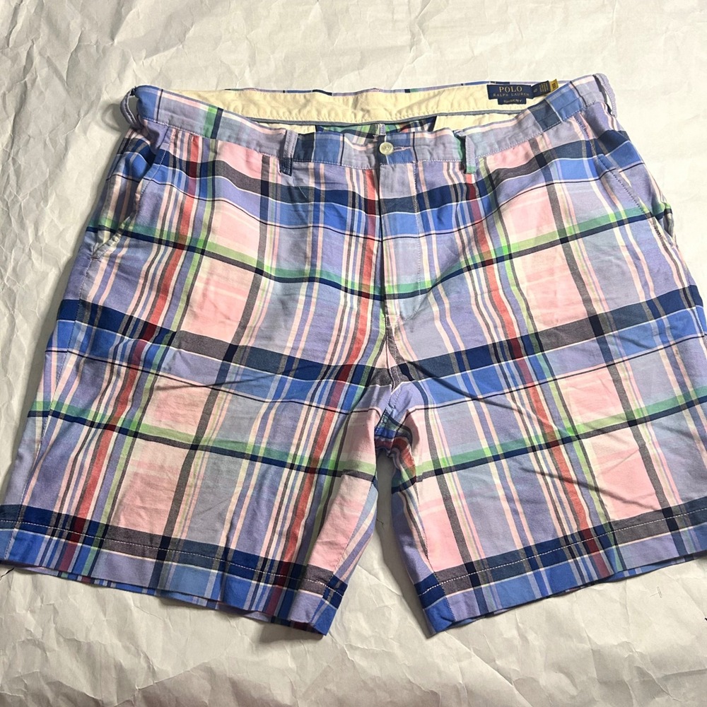 Polo Ralph Lauren Classic Fit 9" Plaid Shorts Mens Size 40 Preppy
